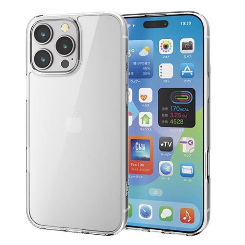 エレコム(ELECOM) PM-A24DHVCG1CR ｸﾘｱ iPhone16 Pro Max用ｹｰｽ ﾊｲﾌﾞﾘｯﾄﾞ 衝撃吸収 ｶﾒﾗﾚﾝｽﾞ保護設計