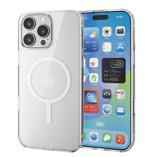 エレコム(ELECOM) PM-A24DMAG02WH(ﾎﾜｲﾄ) iPhone16 Pro Max用ｹｰｽ ｶﾒﾗﾚﾝｽﾞ保護設計 磁力吸着ﾜｲﾔﾚｽ充電対応
