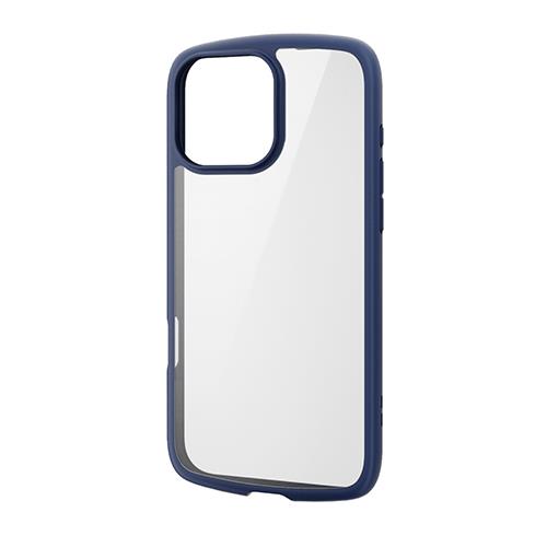 エレコム(ELECOM) PM-A24DTSLFCNV(ﾈｲﾋﾞｰ) iPhone16 Pro Max用ｹｰｽ ﾊｲﾌﾞﾘｯﾄﾞ 衝撃吸収 軽量 ｶﾒﾗ周り保護