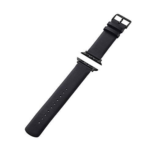 エレコム(ELECOM) AW-45BDLBK ブラック Apple Watch用 ソフトレザーバンド