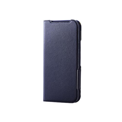 エレコム(ELECOM) PM-P242PLFUJNV(ﾈｲﾋﾞｰ) Google Pixel 9/9 Pro用 ｿﾌﾄﾚｻﾞｰｹｰｽ 薄型 磁石付 ﾌﾗﾜｰｽﾞ 花柄