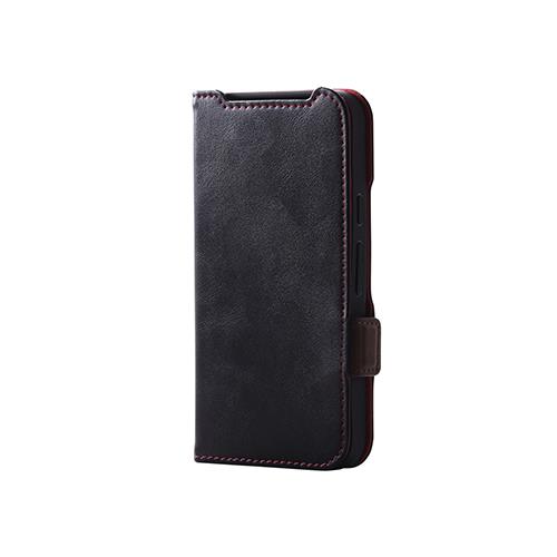 エレコム(ELECOM) PM-P242PLFYBK(ブラック) Google Pixel 9/9 Pro用 ｿﾌﾄﾚｻﾞｰｹｰｽ 磁石付 耐衝撃 ステッチ