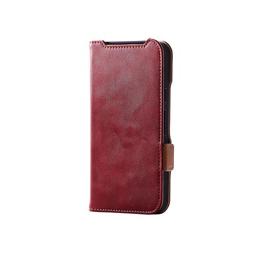 エレコム(ELECOM) PM-P242PLFYRD(レッド) Google Pixel 9/9 Pro用 ｿﾌﾄﾚｻﾞｰｹｰｽ 磁石付 耐衝撃 ステッチ