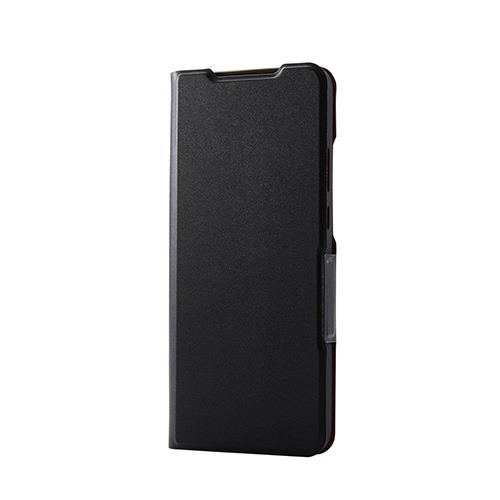 エレコム(ELECOM) PM-R242PLFUBK ブラック motorola edge 40 neo用 ソフトレザーケース 薄型 磁石付き