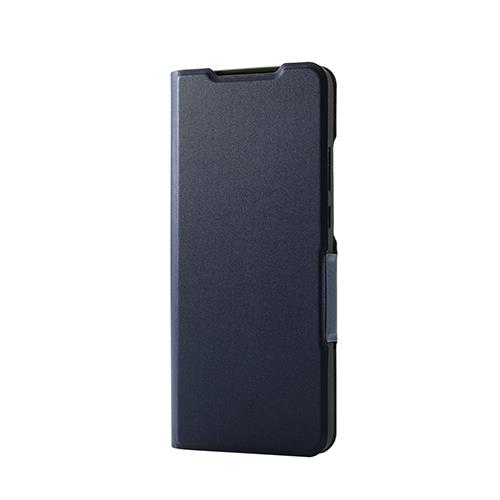 エレコム(ELECOM) PM-R242PLFUNV(ネイビー) motorola edge 40 neo用 ソフトレザーケース 薄型 磁石付き