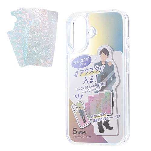 エレコム(ELECOM) PM-A24AHVCFCR3(ｸﾘｱ) iPhone16用ｹｰｽ ﾊｲﾌﾞﾘｯﾄﾞ ｶﾒﾗﾚﾝｽﾞ保護設計 背景ﾎﾛｸﾞﾗﾑｼｰﾄ付