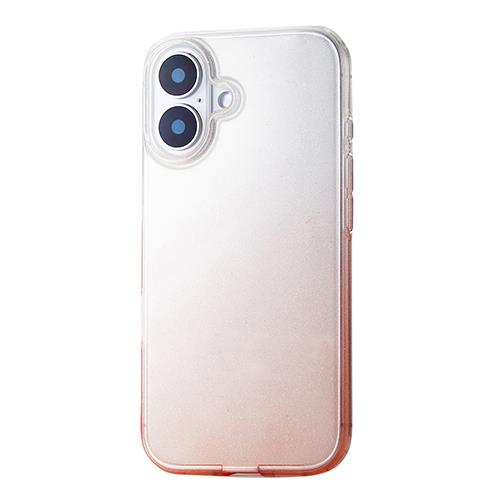 エレコム(ELECOM) PM-A24AUCWCGPND(ﾋﾟｰﾁ) iPhone16用ｹｰｽ ｿﾌﾄ ｶﾊﾞｰ 耐衝撃 ｶﾒﾗﾚﾝｽﾞ保護設計