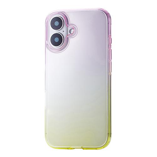 エレコム(ELECOM) PM-A24AUCWCPNYL(ﾋﾟｰﾁ×ﾐﾓｻﾞ) iPhone16用ｹｰｽ ｿﾌﾄ ｶﾊﾞｰ 耐衝撃 ｶﾒﾗﾚﾝｽﾞ保護設計