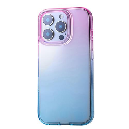 エレコム(ELECOM) PM-A24CUCWCPNBU ｻｸﾗ×ｱｸｱ iPhone16 Pro用ｹｰｽ ｿﾌﾄ ｶﾊﾞｰ 耐衝撃 ｶﾒﾗﾚﾝｽﾞ保護設計