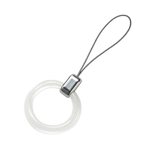 エレコム(ELECOM) P-STFCRSV(クリアシルバー) フィンガーストラップ クリア オーロラシルバー &me