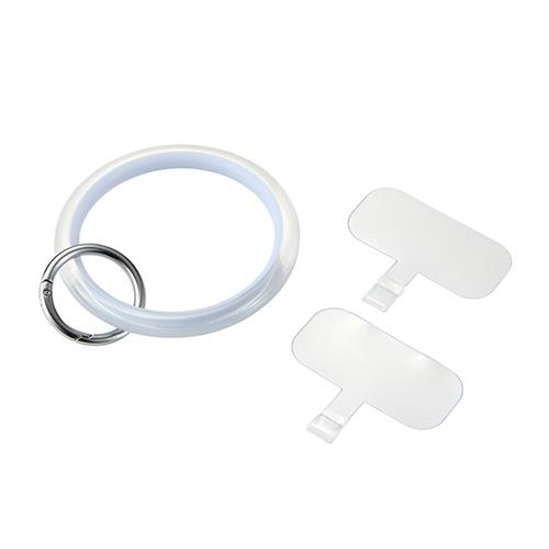 エレコム(ELECOM) P-STHCRBU(ブルー) スマホハンドストラップ クリアリング &me