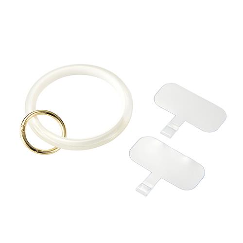 エレコム(ELECOM) P-STHCRWH(ホワイト) スマホハンドストラップ クリアリング &me