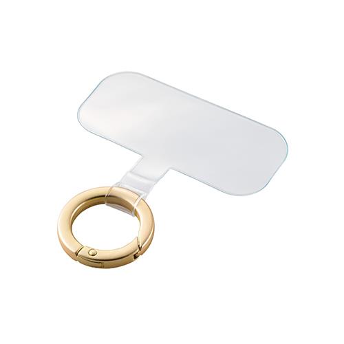 エレコム(ELECOM) P-STHD1BRGD(ゴールド) ストラップホールシート 大きなリング 1口タイプ