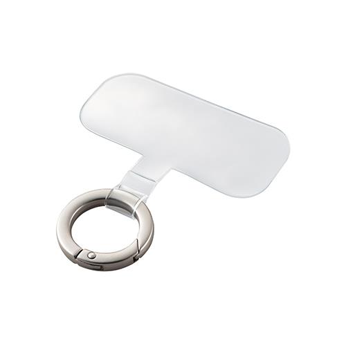 エレコム(ELECOM) P-STHD1BRSV(シルバー) ストラップホールシート 大きなリング 1口タイプ