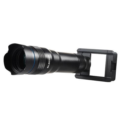 エレコム(ELECOM) PSLZ16XBK(ブラック) スマートフォン用カメラレンズ 望遠16倍レンズ