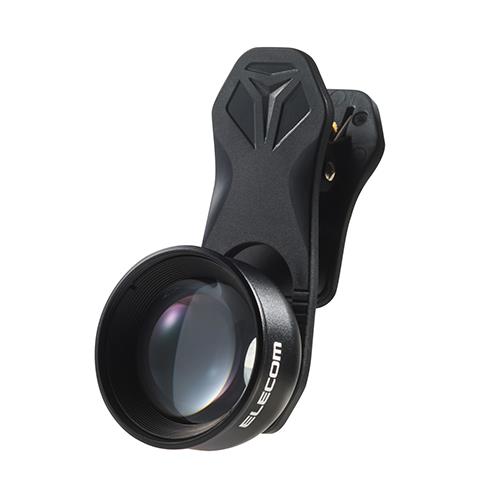 エレコム(ELECOM) PSLZ2XBK(ブラック) スマートフォン用カメラレンズ 望遠2倍レンズ