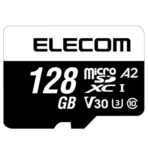 エレコム(ELECOM) MFMS128GU13A2R データ復旧microSDXCメモリーカード U3 V30 SD変換アダプター付