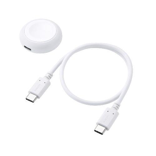 エレコム(ELECOM) MPA-AWCDFCQWH(ホワイト) Apple Watch 充電器 USB-C ケーブル 0.3m 高速充電 持ち運び便利 Apple正規認証品 充電ケーブル