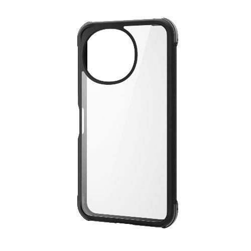 エレコム(ELECOM) PM-S244HVAIRBK(Black×Clear Black) AQUOS sense9 SH-53E用 ケース ハイブリッド 衝撃吸収 軽量 カメラ周り保護 MUBRAIN