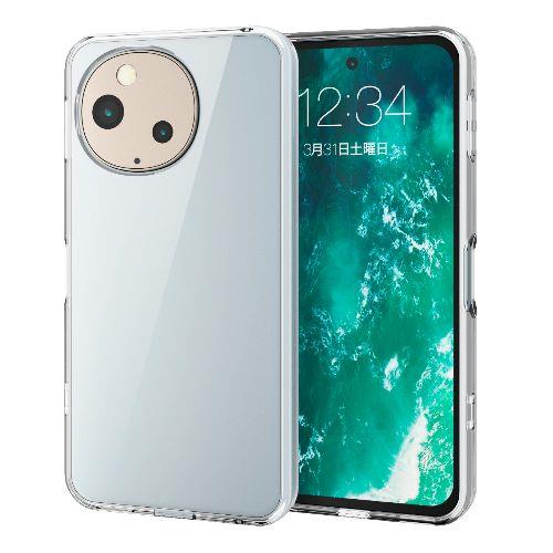 エレコム(ELECOM) PM-S244HVCKCR クリア AQUOS sense9 SH-53E用 ケース ハイブリッド 衝撃吸収 カメラレンズ保護設計 ｽﾄﾗｯﾌﾟﾎｰﾙ付 極み設計