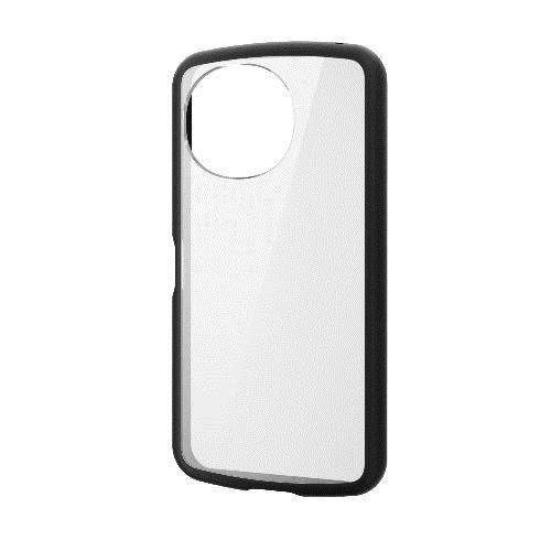 エレコム(ELECOM) PM-S244TSLFCBK(ブラック) AQUOS sense9 SH-53E用 ケース ハイブリッド 衝撃吸収 軽量 薄型 カメラレンズ保護設計 ｽﾄﾗｯﾌﾟﾎｰﾙ付