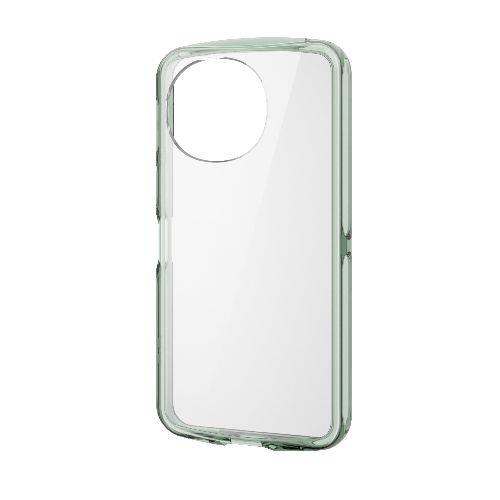エレコム(ELECOM) PM-S244TSLAFCGN クリアグリーン AQUOS sense9 SH-53E用 ケース ハイブリッド 衝撃吸収 軽量 薄型 ストラップホール付