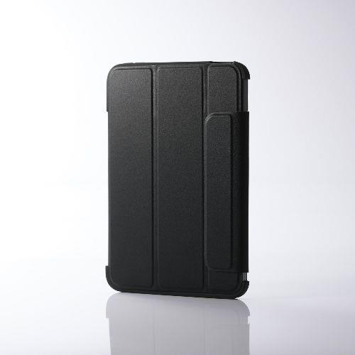 エレコム(ELECOM) TB-A24SWVFCBK(ブラック) iPad mini(A17 Pro)/第6世代 8.3インチ用 ケース ソフトレザー 手帳型 2アングル 耐衝撃 背面ｸﾘｱ 薄型