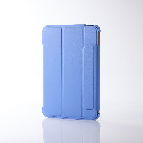 エレコム(ELECOM) TB-A24SWVFCBU ブルー iPad mini A17 Pro /第6世代 8.3インチ用 ケース ソフトレザー 手帳型 2アングル 耐衝撃 背面ｸﾘｱ 薄型