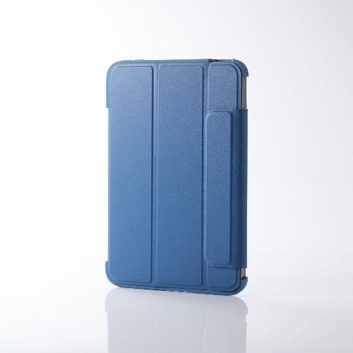エレコム(ELECOM) TB-A24SWVFCNV(ネイビー) iPad mini(A17 Pro)/第6世代 8.3インチ用 ケース ソフトレザー 手帳型 2アングル 耐衝撃 背面ｸﾘｱ 薄型