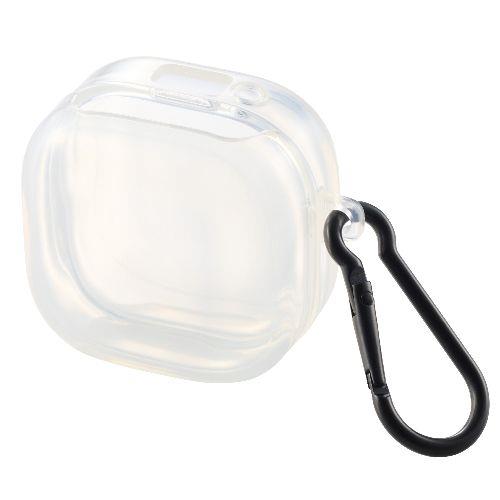 エレコム(ELECOM) TWS-SO241UCCR(クリア) SONY LinkBuds Fit用 ワイヤレスイヤホン ケース ソフト 装着充電可 カラビナ付 ソニー イヤホンケース