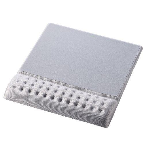 エレコム(ELECOM) MP-CF096WGY グレー マウスパッド リストレスト 一体型 低反発 手首 疲労軽減 硬質プレート 軽い操作感 ズレにくい 20.2×23cm