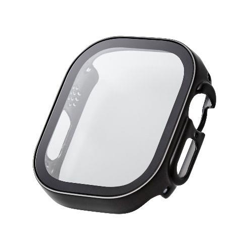 エレコム(ELECOM) AW-23CFCGEBK(ブラック) アップルウォッチ カバー Ultra 2/Ultra(49mm) フルカバー 表面硬度10H 全面保護 防水 IPX7 2重構造
