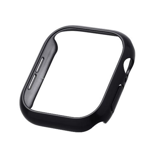 エレコム(ELECOM) AW-24ABPPMBK ブラック アップルウォッチ カバー Apple Watch Series 10 46mm バンパー ハード 側面保護 メタリック
