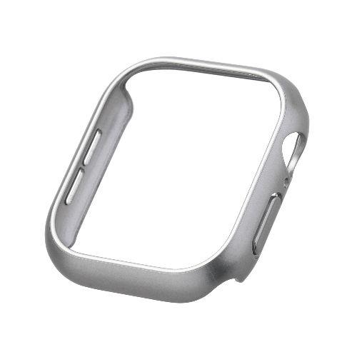 エレコム(ELECOM) AW-24ABPPMSV(シルバー) アップルウォッチ カバー Apple Watch Series 10 (46mm) バンパー ハード 側面保護 メタリック