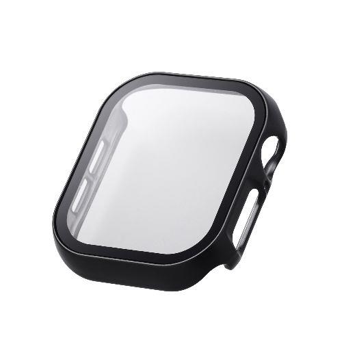 エレコム(ELECOM) AW-24BFCGPBK(ブラック) アップルウォッチ カバー Series 10 (42mm) フルカバー 表面硬度10H 全面保護 メタリック 2重構造