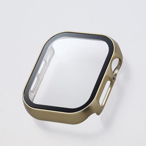 エレコム(ELECOM) AW-24BFCGPGD(ゴールド) アップルウォッチ カバー Series 10 (42mm) フルカバー 表面硬度10H 全面保護 メタリック 2重構造