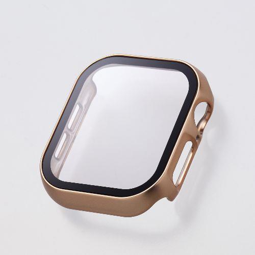 エレコム(ELECOM) AW-24BFCGPPN(ピンク) アップルウォッチ カバー Series 10 (42mm) フルカバー 表面硬度10H 全面保護 メタリック 2重構造