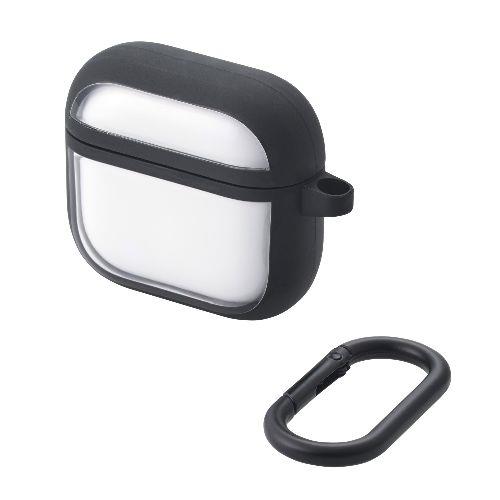 エレコム(ELECOM) AVA-AP06TSLFCBK(ブラック) AirPods 4 ケース 耐衝撃 カバー (ﾜｲﾔﾚｽ/MagSafe充電対応) 衝撃吸収 落下防止 TOUGH SLIM LITE