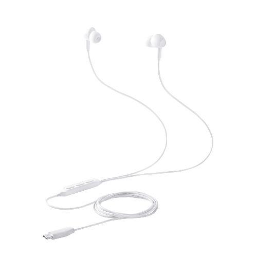 エレコム(ELECOM) EHP-DF17CMWH(ホワイト) USB Type-C イヤホン 有線 ANC ノイズキャンセリング マイク付き カナル型 DAC搭載 ハイレゾ対応