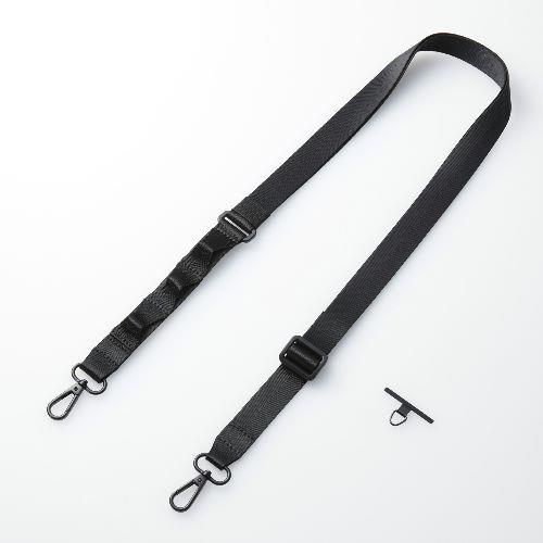 エレコム(ELECOM) P-STSDH1FLPBK(ディープブラック) スマホ ショルダー ストラップ 97～150cm 長さ調整可 ループ付 ストラップホールシート付