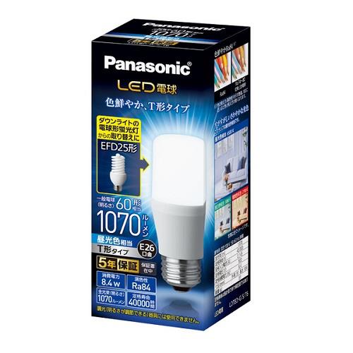 パナソニック(Panasonic) LDT8DGST6 LED電球 T形タイプ 昼光色 E26口金 60W形相当 1070lm