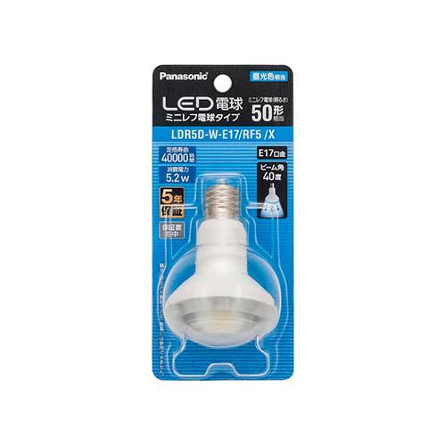 パナソニック(Panasonic) LDR5DWE17RF5X LED電球 昼光色 E17口金 50W形相当 110lm