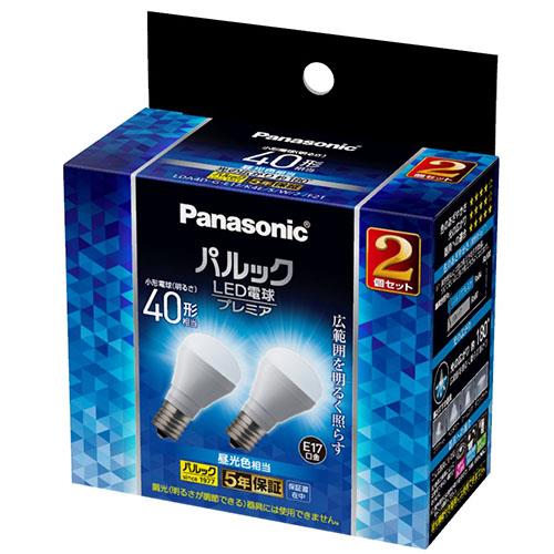 パナソニック(Panasonic) LDA4DGE17K4ESW2F2T LED電球プレミア2個入 昼光色相当 E17口金 40W形相