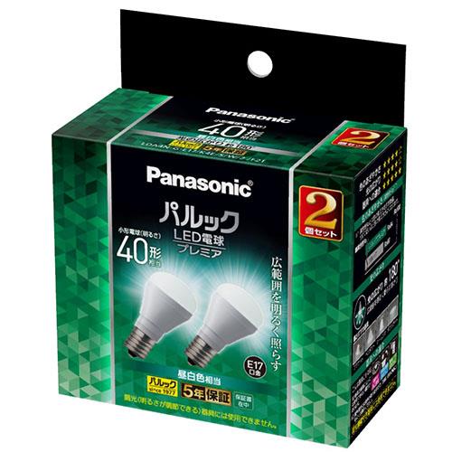 パナソニック(Panasonic) LDA4NGE17K4ESW2F2T LED電球プレミア2個入 昼白色相当 E17口金 40W形相