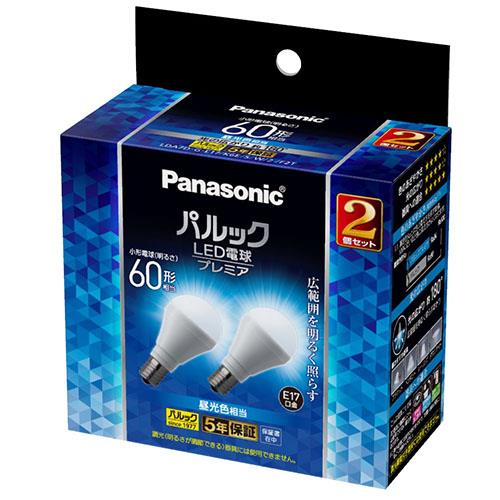 パナソニック(Panasonic) LDA7DGE17K6ESW2F2T LED電球 プレミア 2個入(昼光色相当) E17口金 60W形相当 760lm
