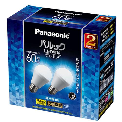 パナソニック(Panasonic) LDA7DGSK6CF2T LED電球 プレミア 2個入 昼光色相当 E26口金 60W形相当 810lm