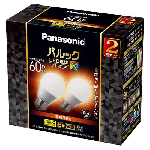 パナソニック(Panasonic) LDA7LDGSZ6F2T LED電球 プレミアX 2個入 電球色相当 E26口金 60W形相当 810lm