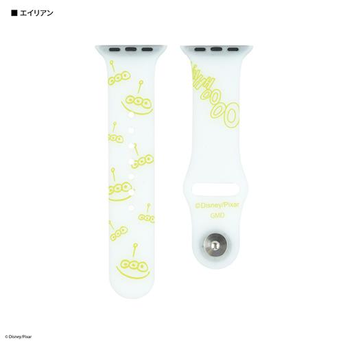 グルマンディーズ(gourmandis) DNG-94AL(エイリアン) Apple Watch 41/40/38mm 対応 シリコンバンド ピクサー