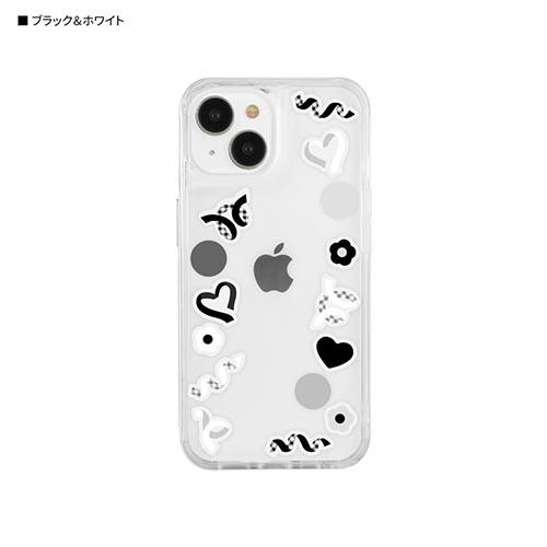グルマンディーズ(gourmandis) SWC-17BW ブラック&ホワイト SHOWCASE+ iPhone 15 / 14 / 13 対応 ケース