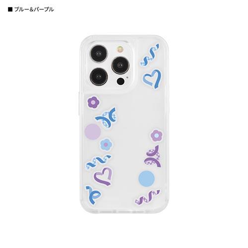 グルマンディーズ(gourmandis) SWC-18BP(ブルー&パープル) SHOWCASE+ iPhone15 Pro 対応 ケース